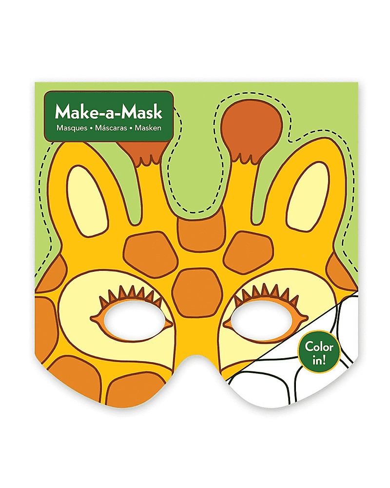 Mudpuppy Make-a-Mask Set, Animali della Giungla - 4 Maschere da Colorare  unisex (bambini)