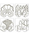 Mudpuppy Make-a-Mask Set, Dinosauri - 4 Maschere da Colorare Travestimenti