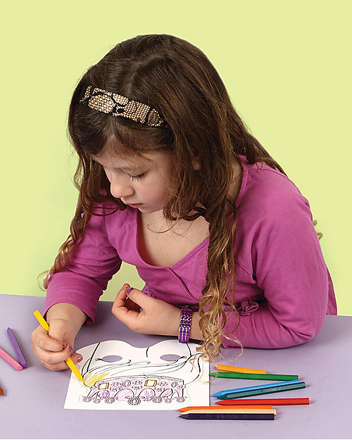 Mudpuppy Make-a-Mask Set, Principessa - 4 Maschere da Colorare Travestimenti