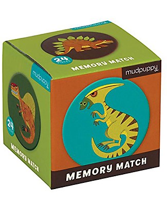 Mudpuppy Mini Memory Game Dinosauro - 24 pezzi - Perfetto in Viaggio Memory