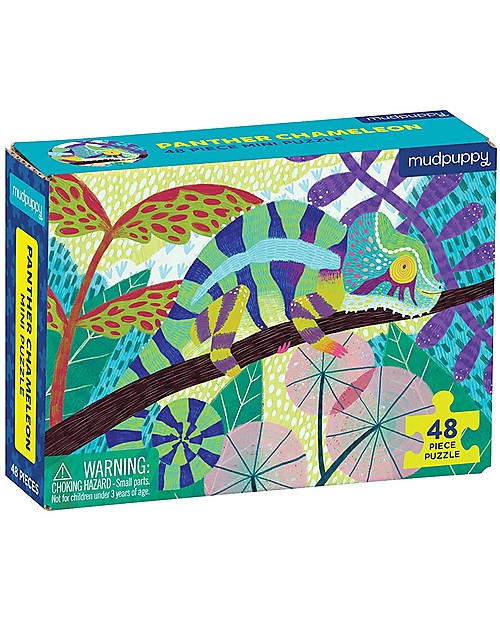 Mudpuppy Mini Puzzle Camaleonte - 48 Pezzi - Perfetto in Viaggio Giochi da Tavolo