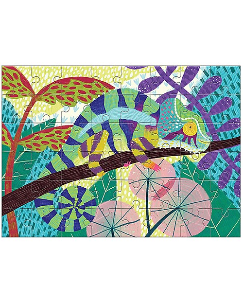Mudpuppy Mini Puzzle Camaleonte - 48 Pezzi - Perfetto in Viaggio Giochi da Tavolo