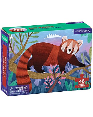 Mudpuppy Mini Puzzle Panda Rosso - 48 Pezzi - Perfetto in Viaggio Puzzle