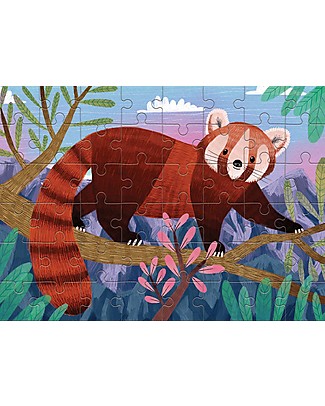 Mudpuppy Mini Puzzle Panda Rosso - 48 Pezzi - Perfetto in Viaggio Puzzle