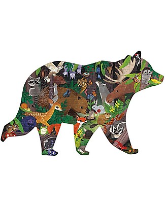 Mudpuppy Puzzle della Foresta a Forma di Orso - 300 pezzi - Carta Riciclata! Puzzle