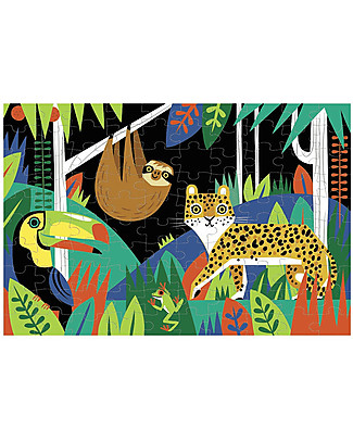 Mudpuppy Puzzle Glow in the Dark Foresta Pluviale, 100 pezzi - Si Illumina al Buio! Puzzle