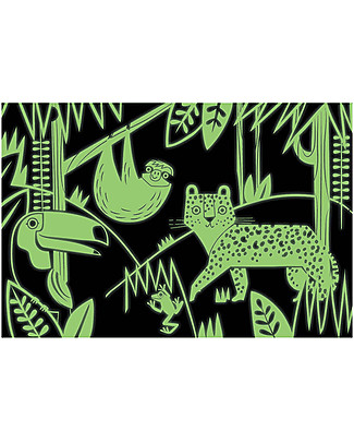 Mudpuppy Puzzle Glow in the Dark Foresta Pluviale, 100 pezzi - Si Illumina al Buio! Puzzle