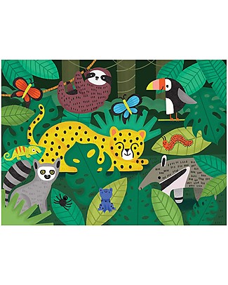 Mudpuppy Puzzle Tattile Foresta - 42 Pezzi Grandi - Carta Reciclata! Puzzle