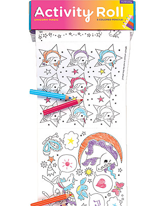 Mudpuppy Rotolo di Attività, Unicorno Magico - Carta riciclata! Colorare