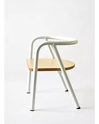 Mum and Dad Factory Sedia per Bambini in Legno e Metallo, Bianca Sedie