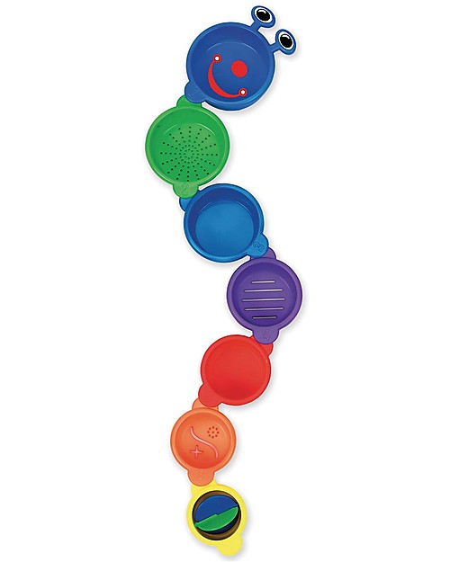 Munchkin Bruco di Ciotoline, Giocattolo per Bagnetto - 7 ciotoline numerate Giochi da Spiaggia