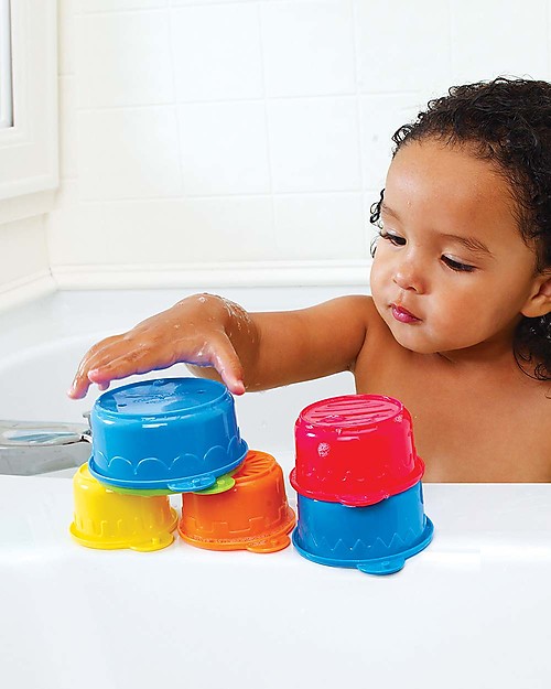 Munchkin Bruco di Ciotoline, Giocattolo per Bagnetto - 7 ciotoline numerate Giochi da Spiaggia