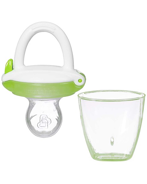 Munchkin Succhietto Dosatore Anti-Soffocamento con Cappuccio Prime Pappe e Puree - Verde Ciucci