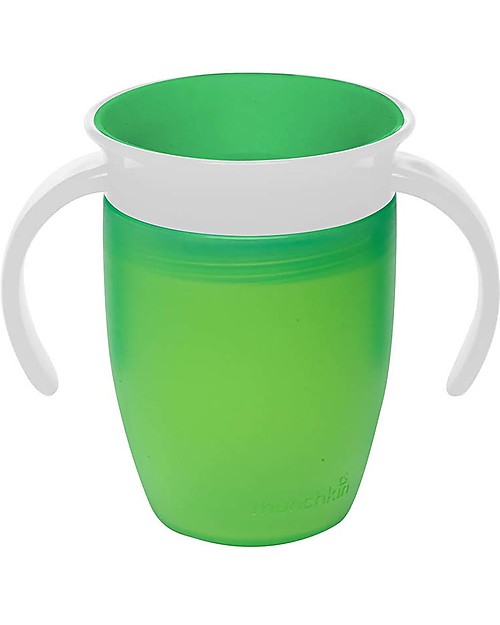 Munchkin Bicchiere Antigoccia Impara a Bere Miracle® 360°, 300 ml - Verde  unisex (bambini)
