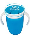 Munchkin Tazza Antigoccia "Impara a Bere"  Miracle® 360°, 210 ml - Azzurro con manici Tazze