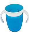 Munchkin Tazza Antigoccia "Impara a Bere"  Miracle® 360°, 210 ml - Azzurro con manici Tazze