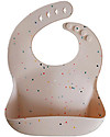 Mushie Bavaglino Impermeabile con Tasca - 100% Silicone Alimentare - Confetti Vaniglia Bavagli Impermeabili con Tasca