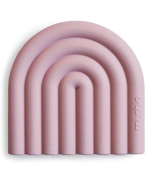 Mushie Massaggiagengive Arcobaleno - 100% Silicone Alimentare - Malva Massaggiagengive