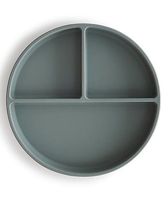 Mushie Piatto con Divisori e Ventosa - 100% Silicone Alimentare - Timo Piatti e Scodelle