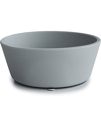 Mushie Scodella con Ventosa - 100% Silicone Alimentare - Grigio Piatti e Scodelle