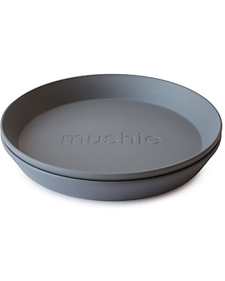 Mushie Set 2 Piatti - Lavabile in Lavastoviglie - Smoke Piatti e Scodelle