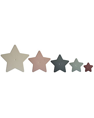 Mushie Set 5 Stelle Impilabili - Gioco Educativo - Fatto in Danimarca Giochi Montessoriani