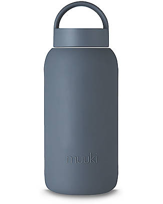 Muuki Borraccia - Vetro Borosilicato - Smoke Grey - 750 ml - Riduce la Plastica! Borracce non Termiche
