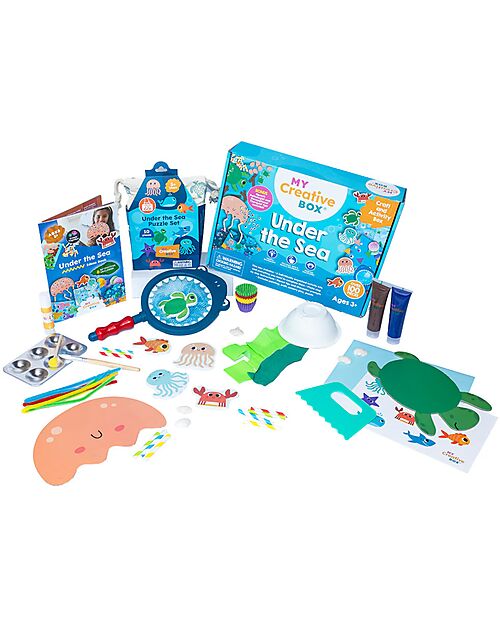My Creative Box Kit Creativo Fondo del Mare My Creative Box - 6 Attività - Età 3+ Giochi Creativi