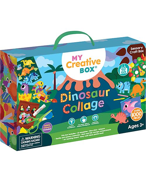 My Creative Box Scatola Collage Sensoriale Dinosauri My Creative Box - Età 3+ Giochi Creativi