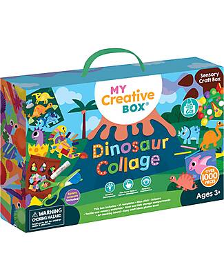 My Creative Box Scatola Collage Sensoriale Dinosauri My Creative Box - Età 3+ Giochi Creativi