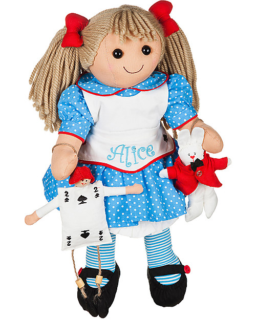 My Doll Bambola Alice nel Paese delle Meraviglie in Stoffa - Fatta a Mano - 42 cm Bambole