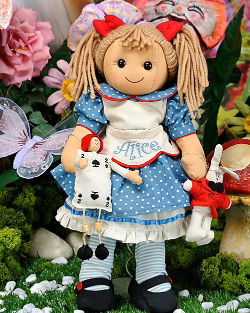 My Doll Bambola Alice nel Paese delle Meraviglie in Stoffa - Fatta a Mano - 42 cm Bambole