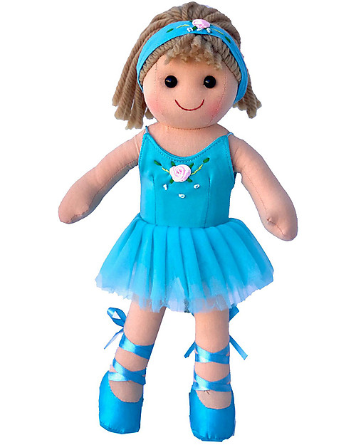 My Doll Bambola Ballerina Celeste Evy in Stoffa - Fatta a Mano - 32 cm Bambole