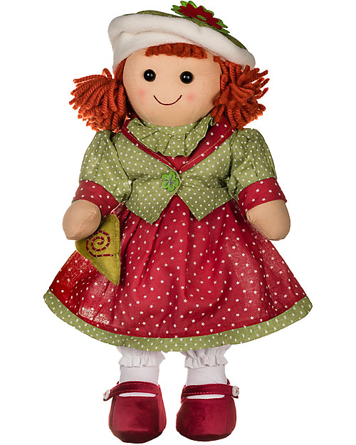 My Doll Bambola con Abito a Pois Jessica in Stoffa - Fatta a Mano - 42 cm Bambole