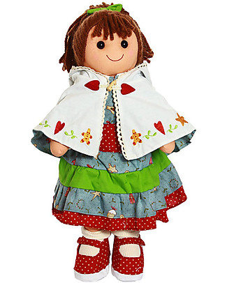 My Doll Bambola con Mantella Janette in Stoffa - Fatta a Mano - 42 cm Bambole