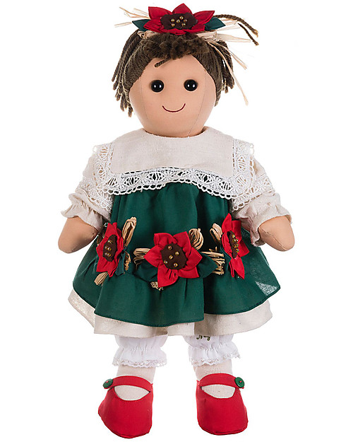 My Doll Bambola con Stelle di Natale Serina in Stoffa - Fatta a Mano - 42 cm Bambole