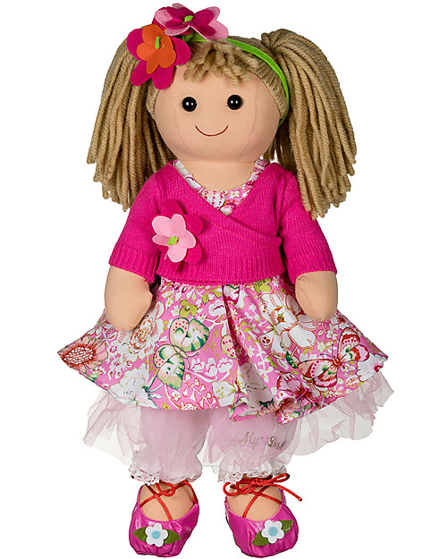 My Doll Bambola Floreale Fanny in Stoffa - Fatta a Mano - 42 cm Bambole