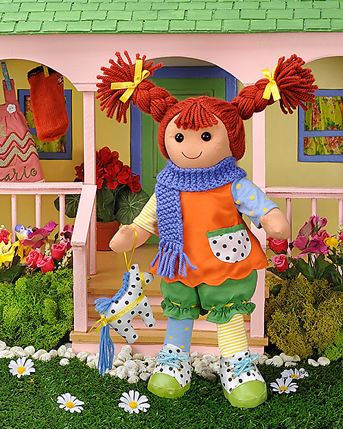 My Doll Bambola Pippi Calzelunghe in Stoffa - Fatta a Mano - 42 cm Bambole