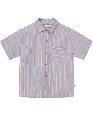 My Little Cozmo Camicia a Maniche Corte - Strisce - Certificato Better Culture Initiative - 100% Cotone Bio T-shirt