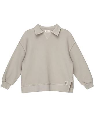 My Little Cozmo Felpa con Scollo a V - Grigio Chiaro - Tessuto Biologico Felpe