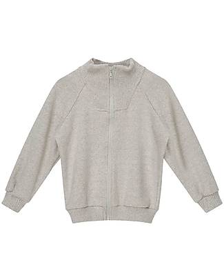 My Little Cozmo Felpa in Maglia con Zip - Grigio Chiaro - Tessuto Biologico Felpe