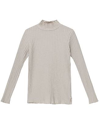 My Little Cozmo Maglia a Maniche Lunghe a Costine - Grigio Chiaro - Cotone Organico Maglie Manica Lunga
