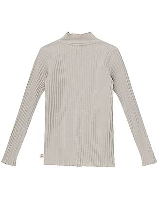 My Little Cozmo Maglia a Maniche Lunghe a Costine - Grigio Chiaro - Cotone Organico Maglie Manica Lunga