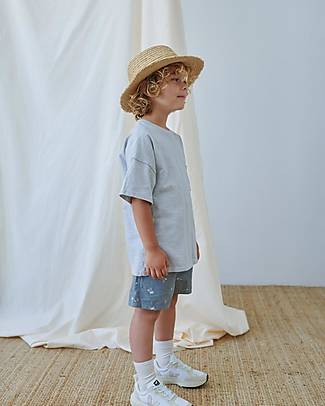 My Little Cozmo Maglia T-Shirt con Taschino Frontale - Grigio Chiaro - 100% Cotone Bio GOTS T-shirt