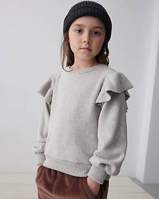 My Little Cozmo Maglione con Balze - Grigio Chiaro Maglioni