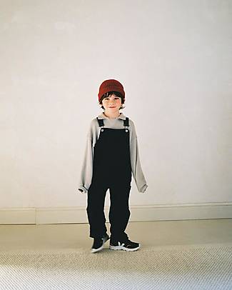 My Little Cozmo Salopette in Velluto a Costine - Grigio Scuro - 100% Cotone BCI Salopette