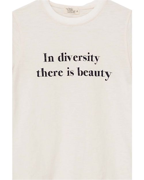 My Little Cozmo T-shirt "In Diversity there is Beauty" - Avorio - 100% Cotone Certificato GOTS T-shirt