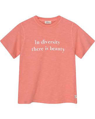 My Little Cozmo T-shirt "In Diversity there is Beauty" - Corallo - 100% Cotone Certificato GOTS T-shirt
