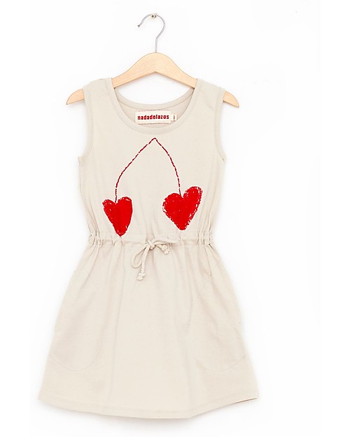 Nadadelazos Abito T-shirt Bimba, Ciliegia - 100% jersey di cotone bio Vestiti_