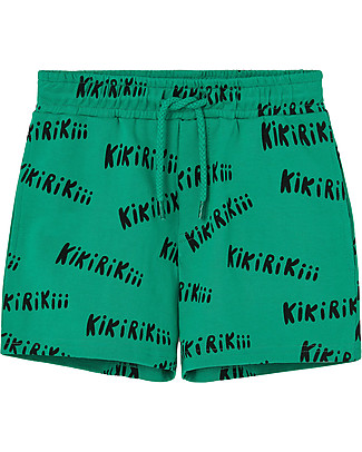 Nadadelazos Bermuda Kikirikiii - Verde Scuro - Spugna di Cotone bio Pantaloni Corti